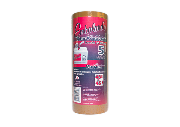  Kit Fita Adesiva Larga Marrom 48x45 